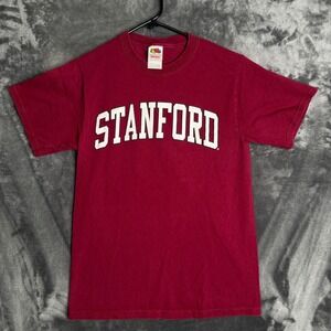 Fruit of the Loom T-Shirt Mens Small Maroon Stanford University Graphic Tee